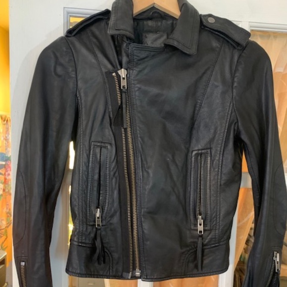 Joie Ailey Jackets & Blazers - Joie Ailey Leather Moto Jacket